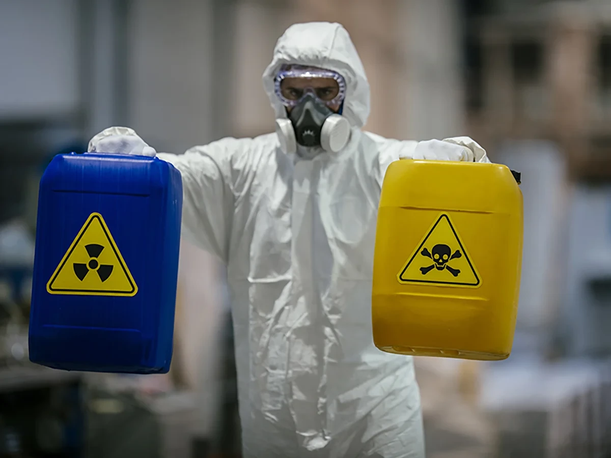 Biohazard cleanup technicians in protective equipment at a remediation scene in Lake Stevens, WA